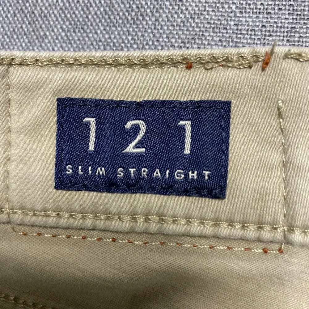 Lucky Brand 121 Slim Straight Khaki Chino Pants Mens 31x32 Tan Five Pocket